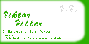 viktor hiller business card